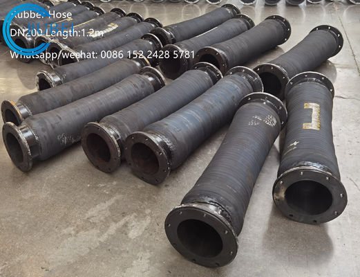 Tubo di scarico in gomma da dragaggio pesante da 50 piedi con connessione a flange