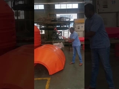 Gallo/arancione cilindrico HDPE tubo galleggiante per le esigenze del cliente