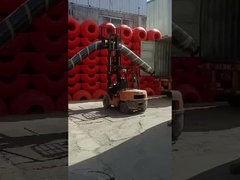 Fluttuatore di tubi in HDPE arancione o giallo con buona flessibilità resistenza all'invecchiamento > 150N