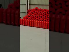 Galleggiante per tubo in HDPE arancione con connessione zincata a caldo e riempimento in schiuma PU per supporto di galleggiamento