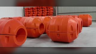 Galleggiante per tubi in HDPE per dragaggio e sicurezza marittima