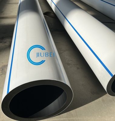 Bianco con strisce bluHDPE tubo di dragaggio PE100 Saldatura o flangia