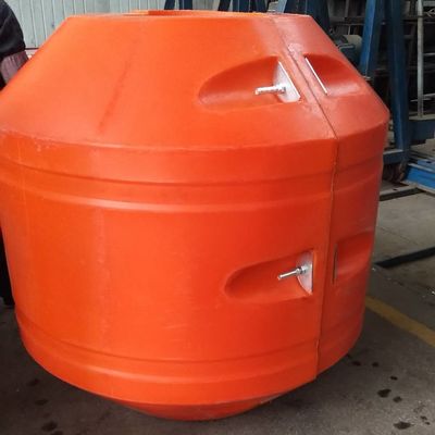 Long Life Using Polyethylene Pipe Floater With Impact Resistance Orange Color Buoyancy >150N